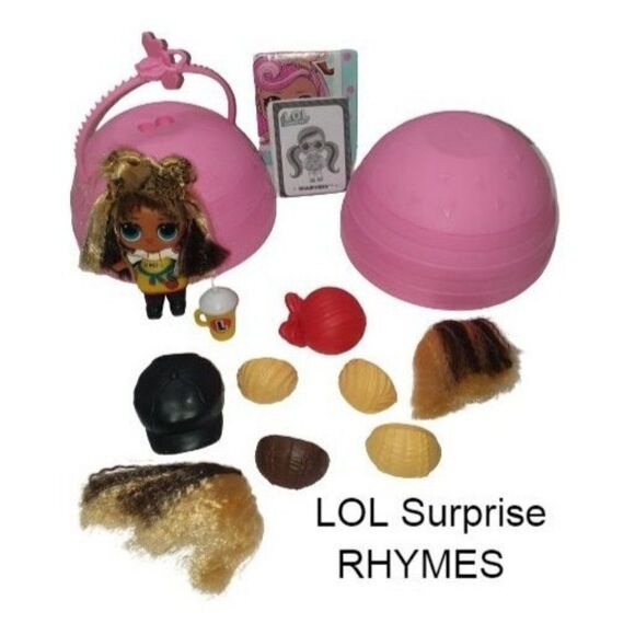 LOL Surprise Rhymes Doll Hairvibes Retro Theme Dolls 3" Vinyl Dolls NEW - Picture 2 of 7